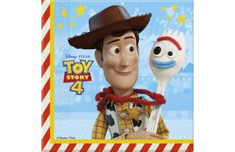 Toy Story 4 ubrousky 20 ks 2-vrstvé, 33 cm x 33 cm