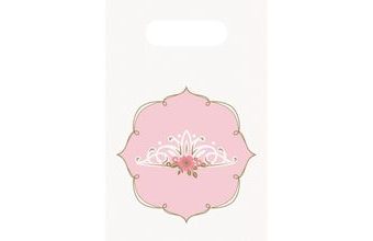 Princeznou na den taška papírová 8 ks 23 cm x 16 cm