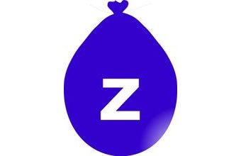 Balónek písmeno Z modré