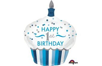 1. narozeniny balónek dort pro kluka 73 cm x 91 cm