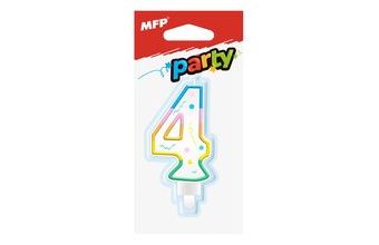 dortová svíčka č. 4 duhová 8800057