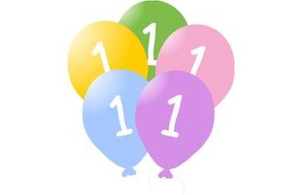 Narozeninové balonky s číslem 1, 5ks