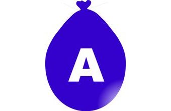 Balónek písmeno A modré