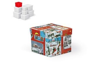 krabice dárková vánoční C-V005-CL 12x12x10cm 5370772