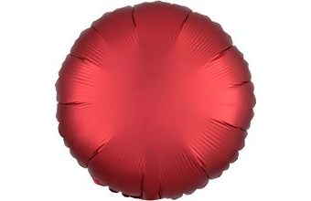 Balónek kruh foliový satén červený SANGRIA Amscan