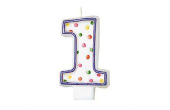 Dortová svíčka číslo 1 s puntíky