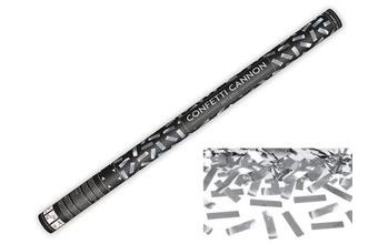 Konfety 80 cm -STŘÍBRNÉ METALICKÉ - Silvestr