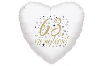 63. narozeniny balónek srdce