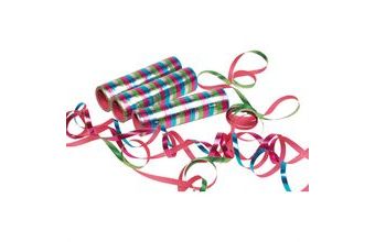 Serpentýny metalické 3ks,7mm x 4m, mix barev