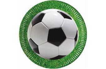 Papírové talíře FOTBAL 23 cm, 8 ks