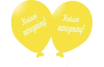 Balónek žlutý Krásné narozeniny!