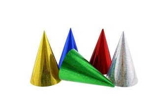 Kloboučky - holografické mix barev 3 ks