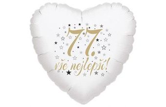 77. narozeniny balónek srdce