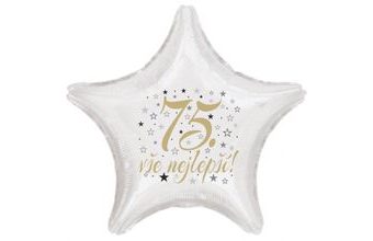 75. narozeniny balónek hvězda
