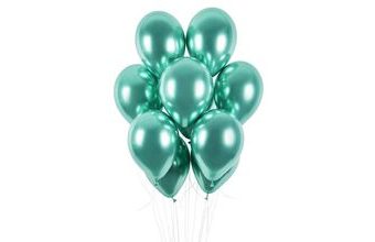 Balónek chromovaný 1 KS lesklý zelený - průměr 33 cm