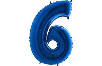 Balón foliový číslice MODRÁ - BLUE 115 cm - 6
