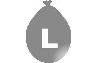 Balónek písmeno L stříbrné