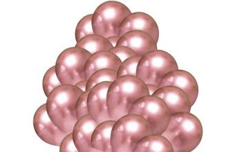 Balónky chromové růžovo-zlaté 50 ks 30 cm