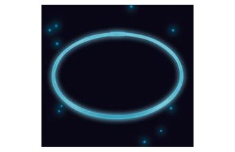 Svítící náhrdelník modrý 56 cm