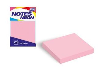 bloček samolepící 75x75mm 100 listů růžový neon 7500892