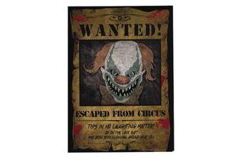 Plakát - Hledá se klaun Joker - Halloween - 30 x 40 cm