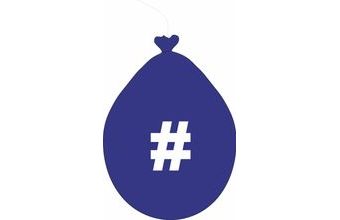 Balónek znak # modrý