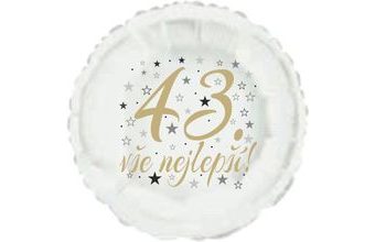 43. narozeniny balónek kruh Balonky.cz