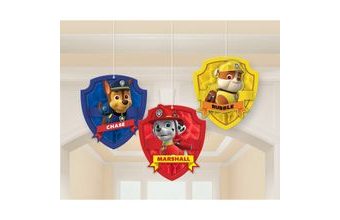 Tlapková partola závěsné dekorace 3 ks 17 cm