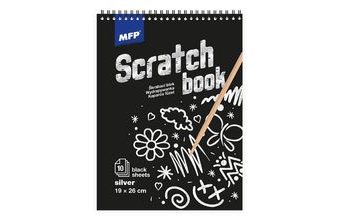 škrabací obrázek blok 26x19cm 10l černý/S holo 1032115