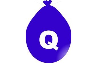 Balónek písmeno Q modré