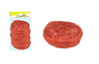 hnízdo sisal 7cm 6ks - hnědé 2221459