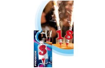 Dortová fontána bílo-červená pruhovaná číslo 3