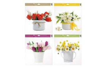 Okenní fólie 6867 květiny 30x33,5 cm