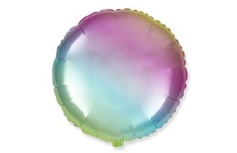 Balón foliový 45cm kulatý DUHOVÝ