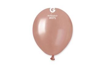 Balónek latexový MINI - 13 cm – Růžovo zlatý - RoseGold - 1 KS