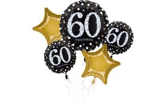 60. narozeniny balónky sada 5 ks