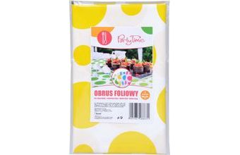 Ubrus foliový puntík - ŽLUTÝ 100 x 130 cm