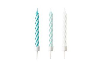 Dortové svíčky tyrkysové 10 ks mix barev Amscan