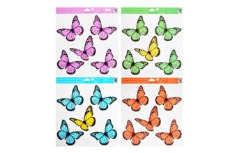 Okenní fólie 990 s glitry motýli 30x33,5 cm