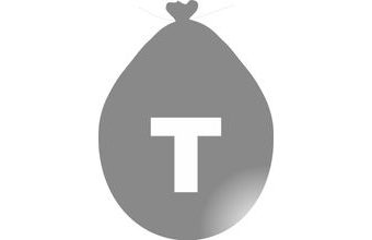 Balónek písmeno T stříbrné