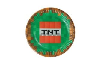 Papírové talíře Minecraft 18 cm - 6ks