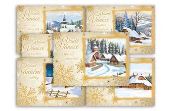 pohlednice vánoční 150 E výsek+UV+glitr 1240792