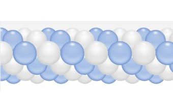 Balónková girlanda světle modro-bílá 3 m