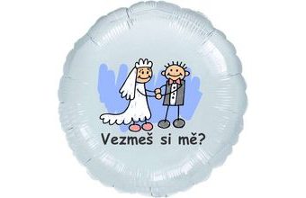 Vezmes si mě? balónek fóliový stříbrný