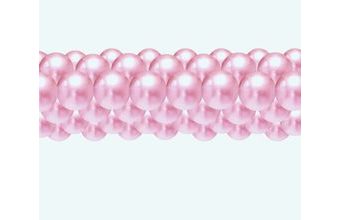Balónky chromové světle růžové girlanda 3 m