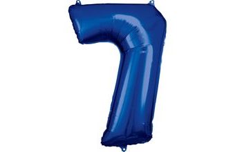 Balónek fóliový narozeniny číslo 7 modré 86cm