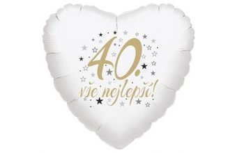 40. narozeniny balónek srdce