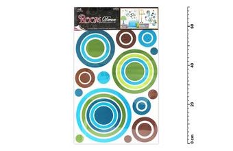 Samolepící dekorace 1058 modré kruhy 70x42cm