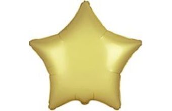 Balón foliový 45 cm Hvězda PASTELOVÁ ZLATÁ