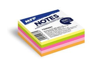 bloček samolepící 50x50mm 250 listů mix 5 barev neon 7500897